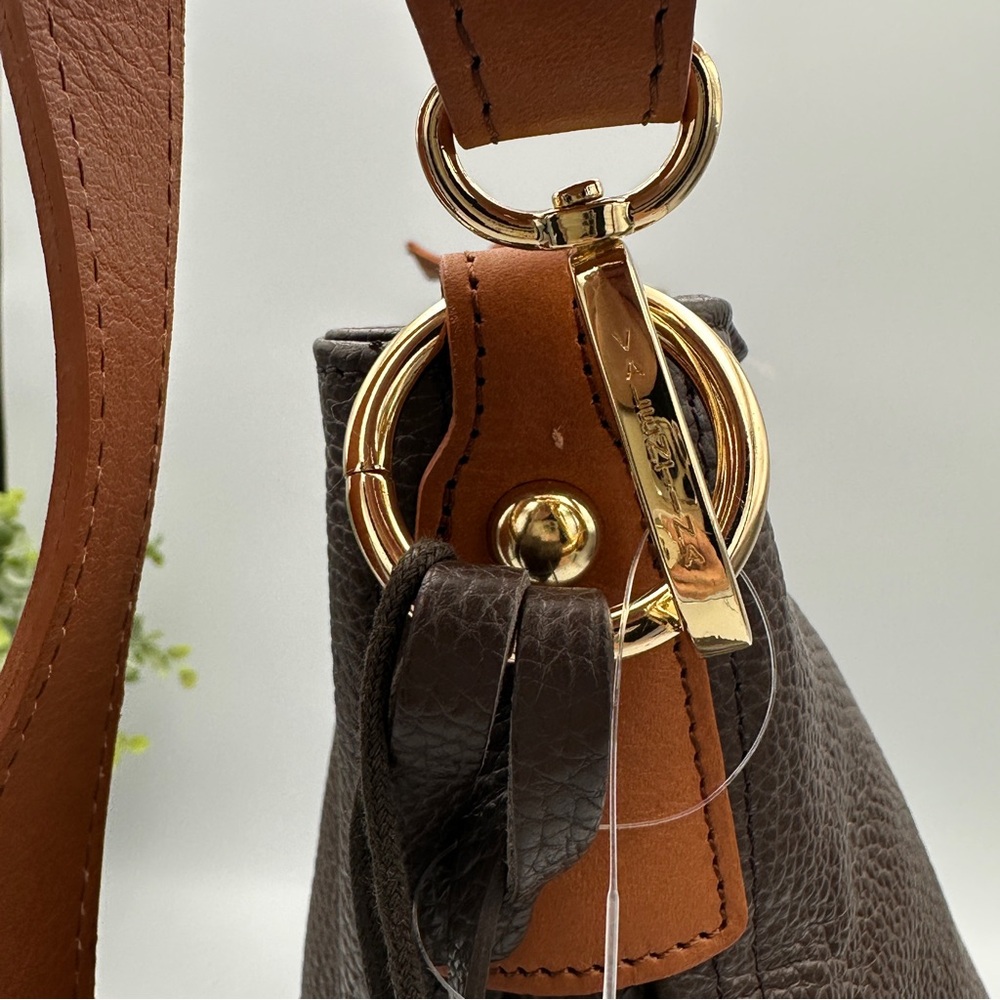 Valentina Women’s Brown Leather Shoulder Bag Size Medium - Picture 5 of 10